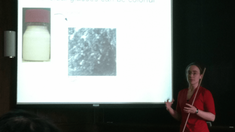 Sofia Magkiriadou at her thesis defense